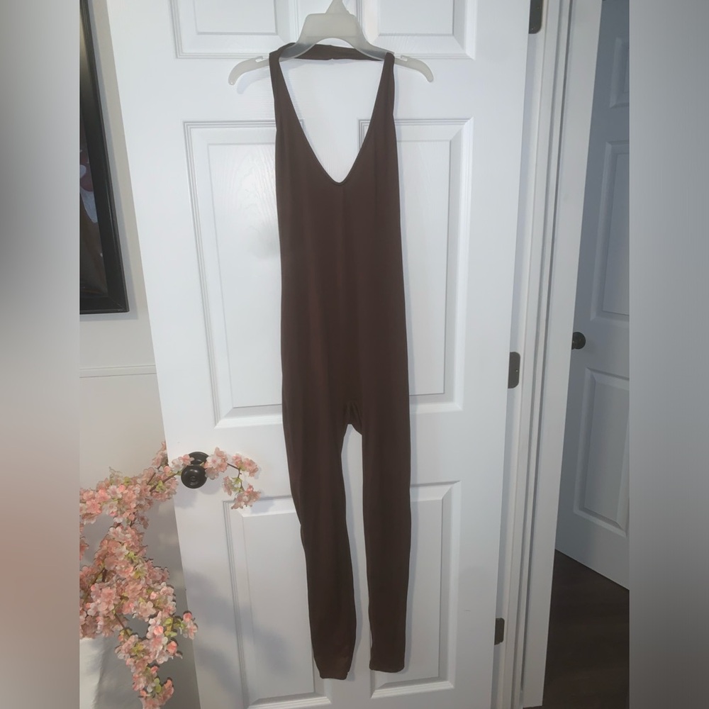 Fashion Nova Chocolate Brown Jumpsuit